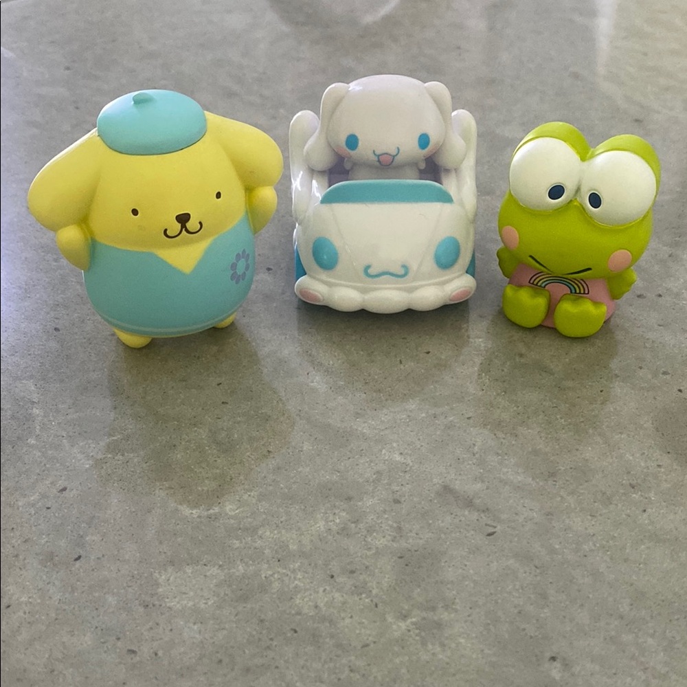 Sanrio Cute Character Figurines - Yellow, Blue, White, Green